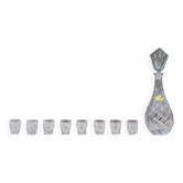 Bavarian crystal decanter + 8 glasses – with original box