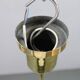 Art Deco brass and opaline glass pendant, Czechoslovakia, 1930s