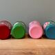 Set of 4 hand-painted stainless steel cups