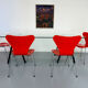 Table / Glass desk "Gaetano" design Gae Aulenti Zanotta 1970s