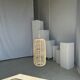 Large lantern-shaped rattan pendant lamp H50 D24