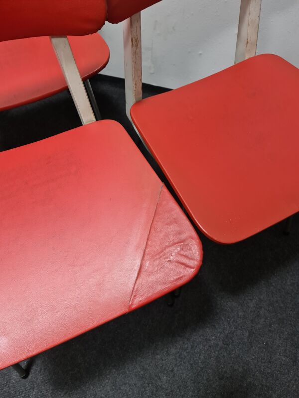 Quatre chaises de cuisine vintage des années 50