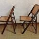 70s folding chairs canning chairs set of four