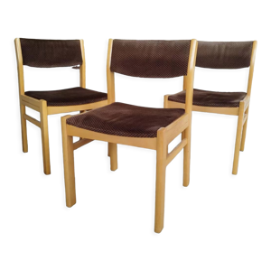 chaises scandinaves vintage - velours