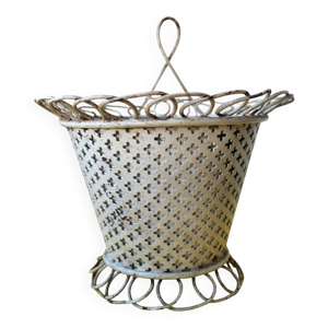 Cache-pot en fer et tôle