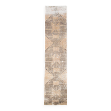 Tapis de course turc vintage 3x13, 92x410Cm