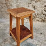 Antique Oak Stool – Side Table (1930s)