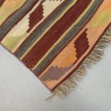 Old Turkish narrow Kilim Runner 265x52 cm shabby chic, vintage kelim