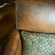 Leather and jacquard club chair