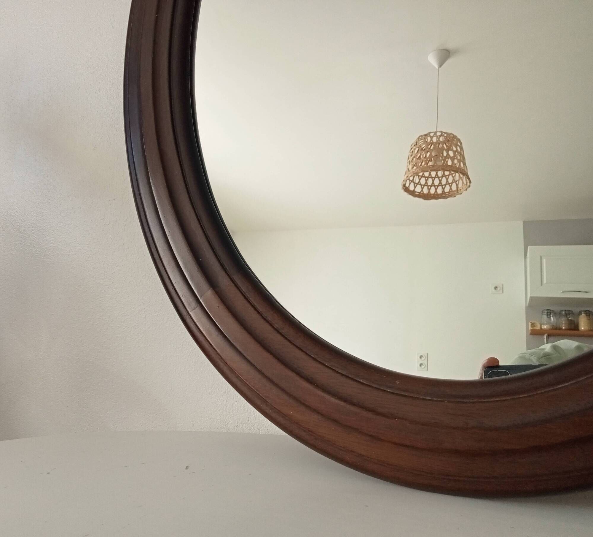 Miroir ovale vintage années 60/70 69*54 cm