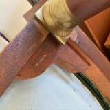 Empire flat desk, mahogany, double-sided, gilded bronzes