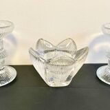 Vintage-style crystal candlesticks in the style of LITTLA