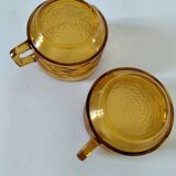 Duo of vintage vereco sunflower cups