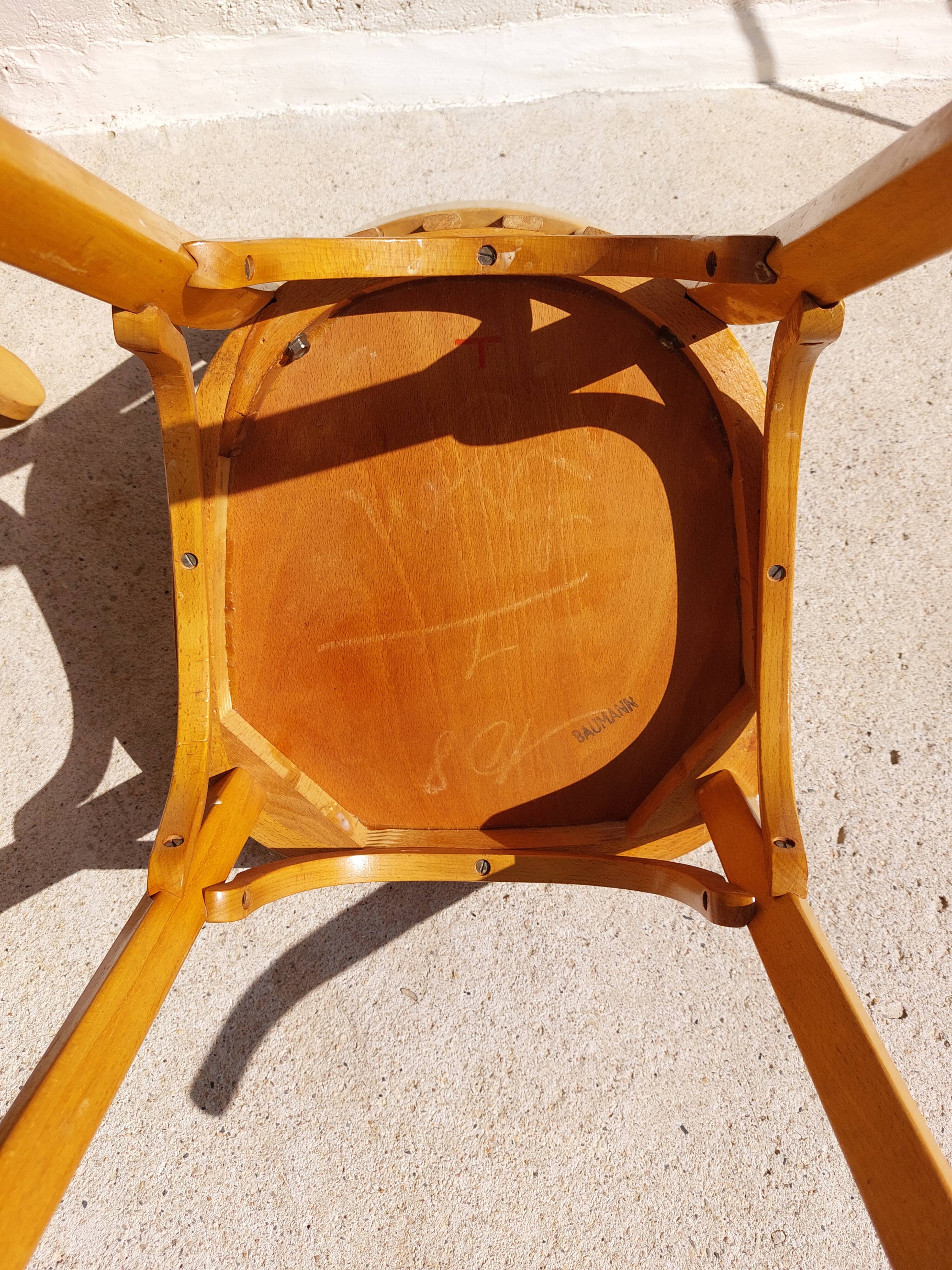 4 vintage Baumann bistro chairs