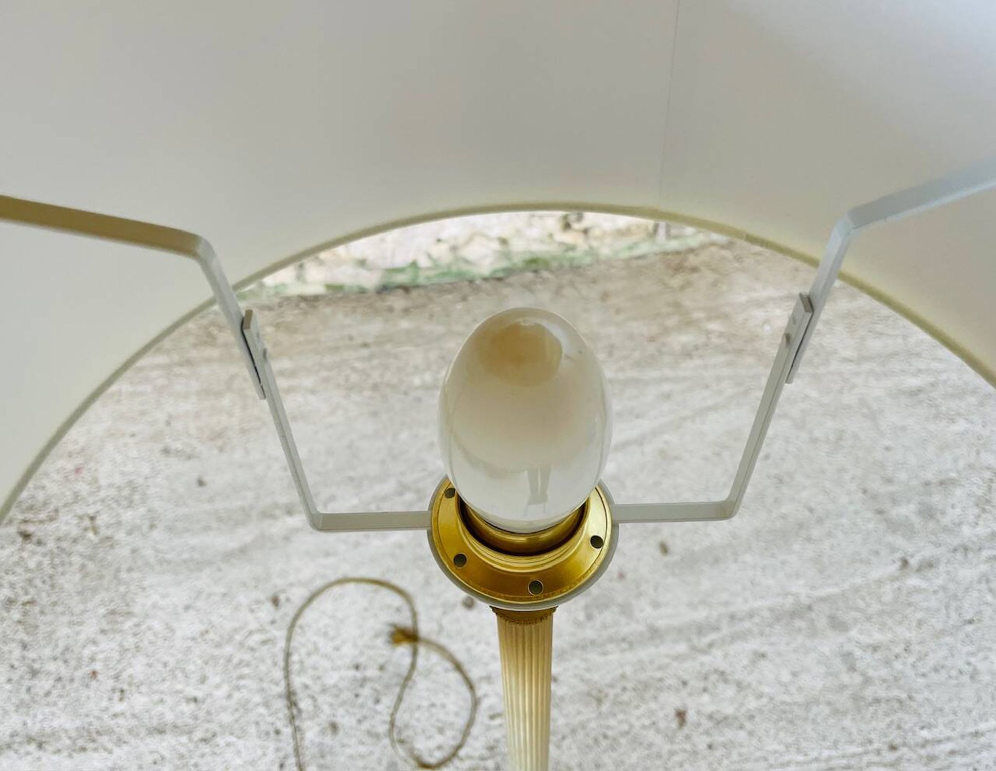 Lampadaire laiton vintage, tripode circa 1960s