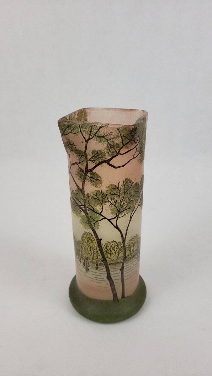 Legras Enameled Glass Vase, 1900s