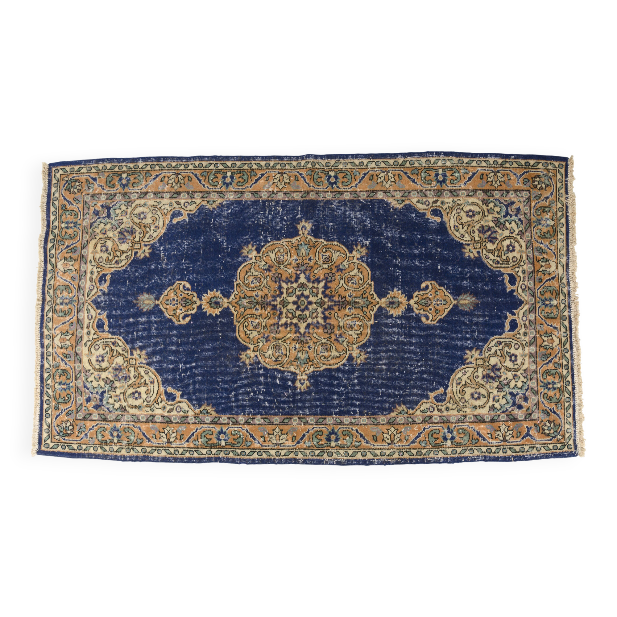 Vintage Turkish Floral Handmade Rug sku-v605