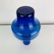 Blue glass vase in Scandinavian style from the 1960s, mouth-blown.
