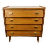 Vintage chest of drawers with compass feet
