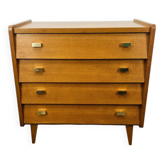 Vintage chest of drawers with compass feet