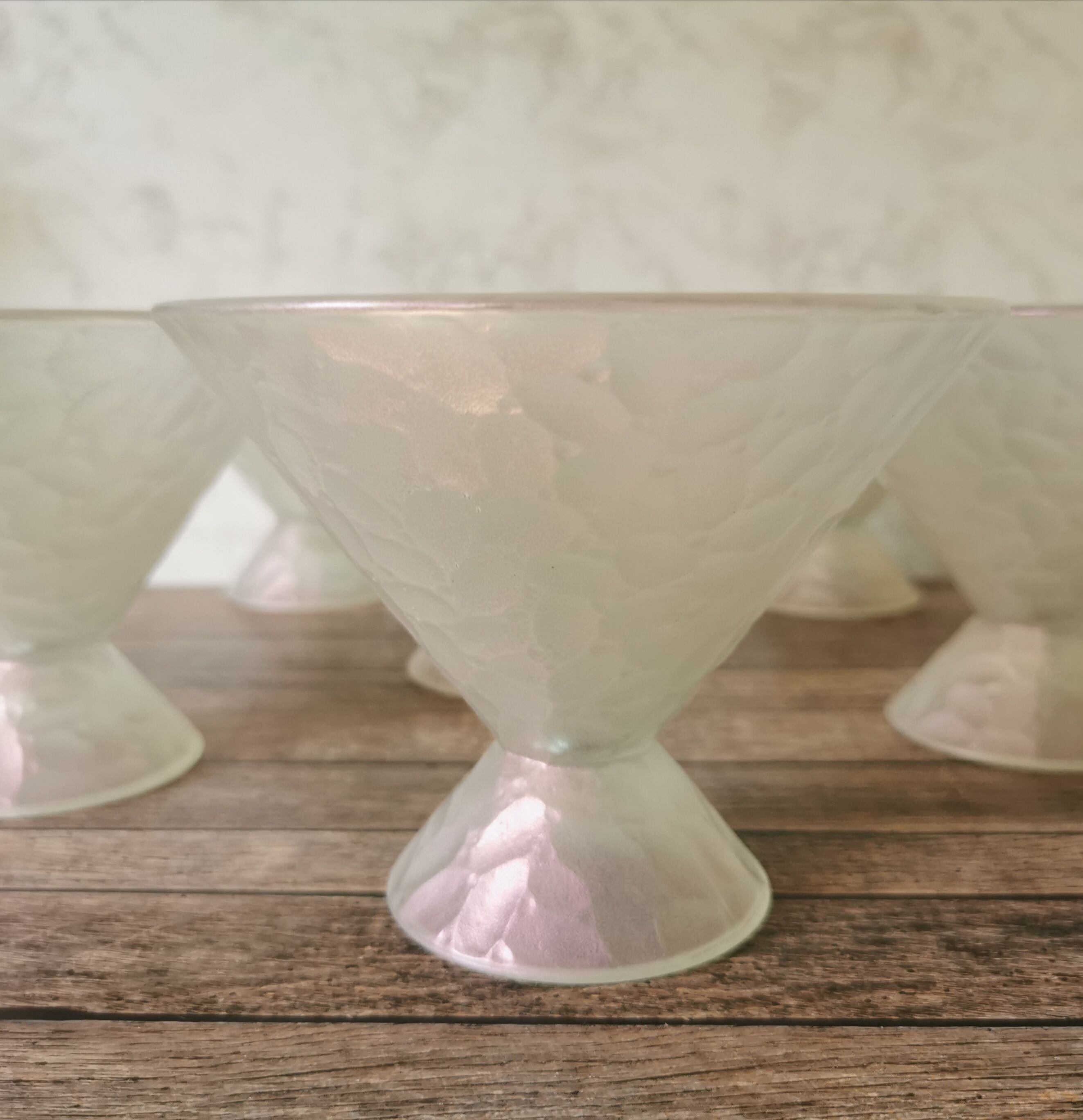 Fruit cups/iridescent glass ice