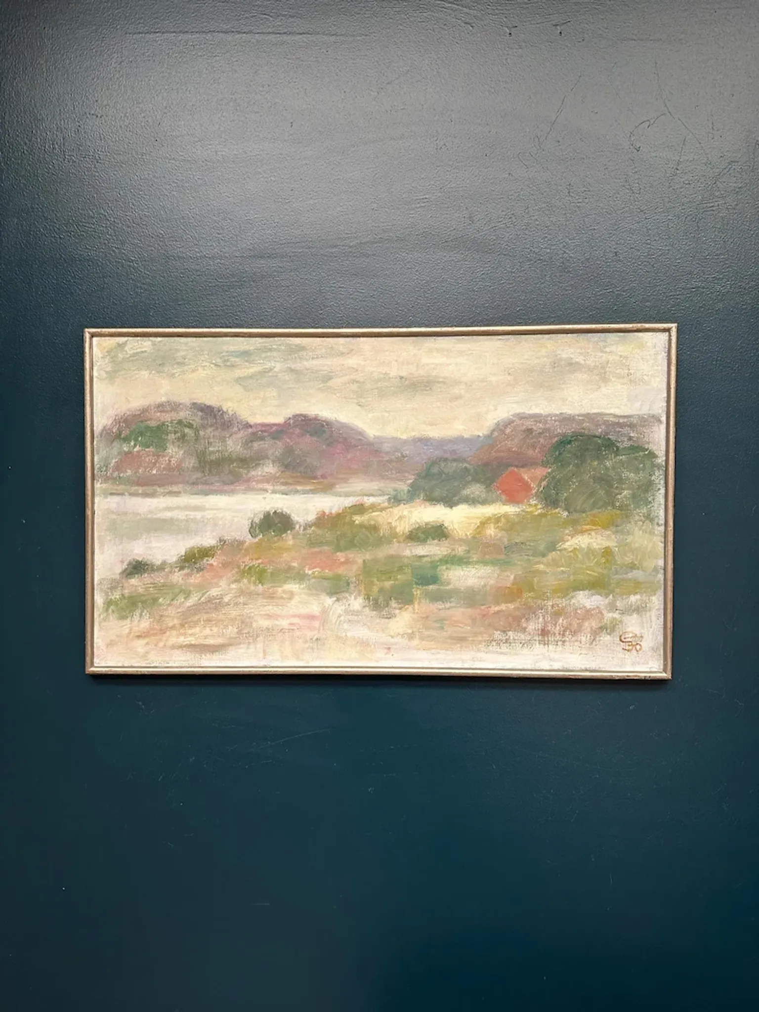 Large Original Swedish Oil on Canvas – "Early Morning" by Gunnel Forssell – Signed – Vintage and Framed – 83 × 50 cm (32.7" × 19.7")