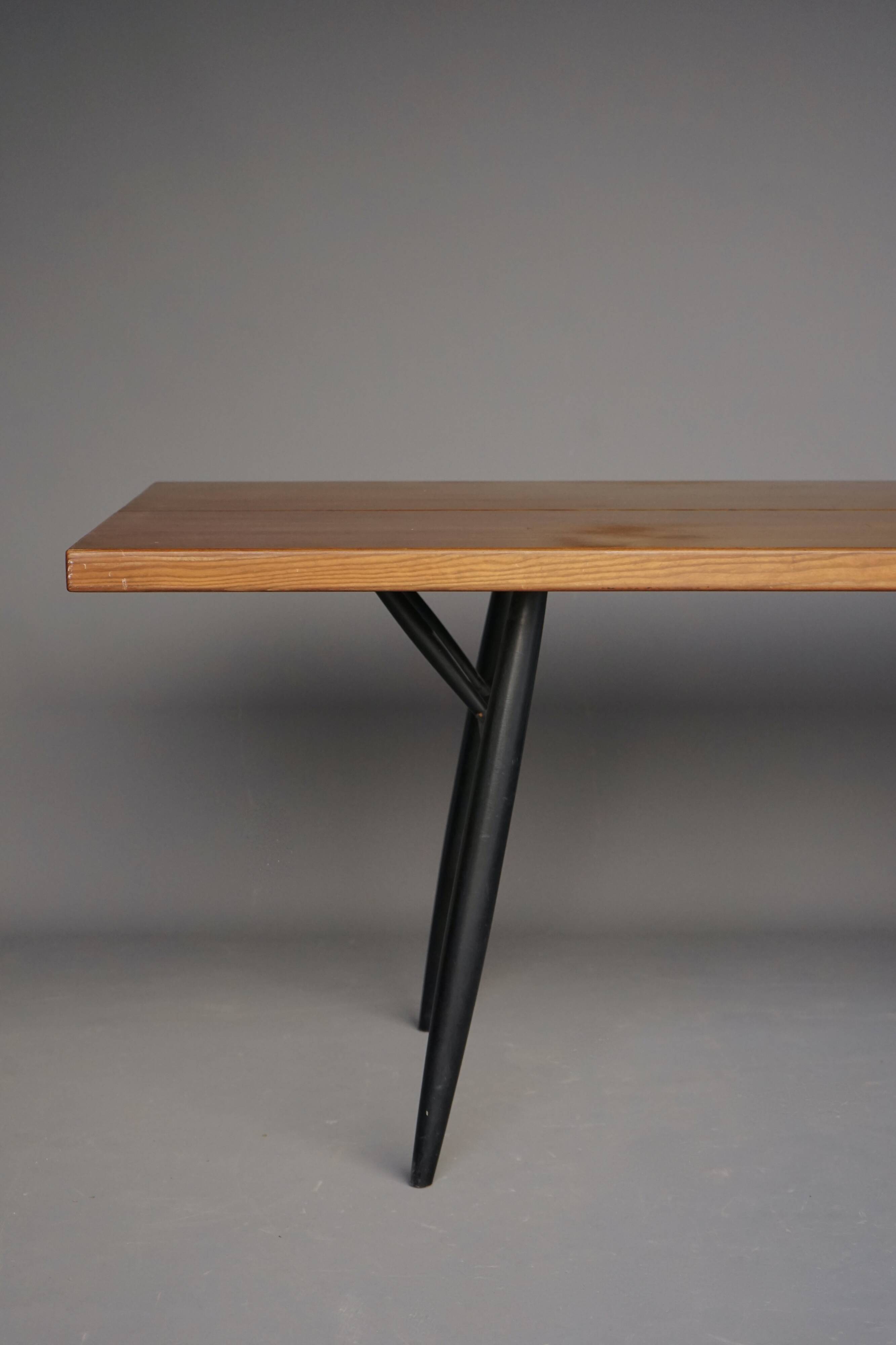Mid-Century Large Pirkka Dining Table by Ilmari Tapiovaara for Laukaan Puu