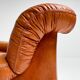 Cognac colored leather Pellerossi lounge chair, 1960s