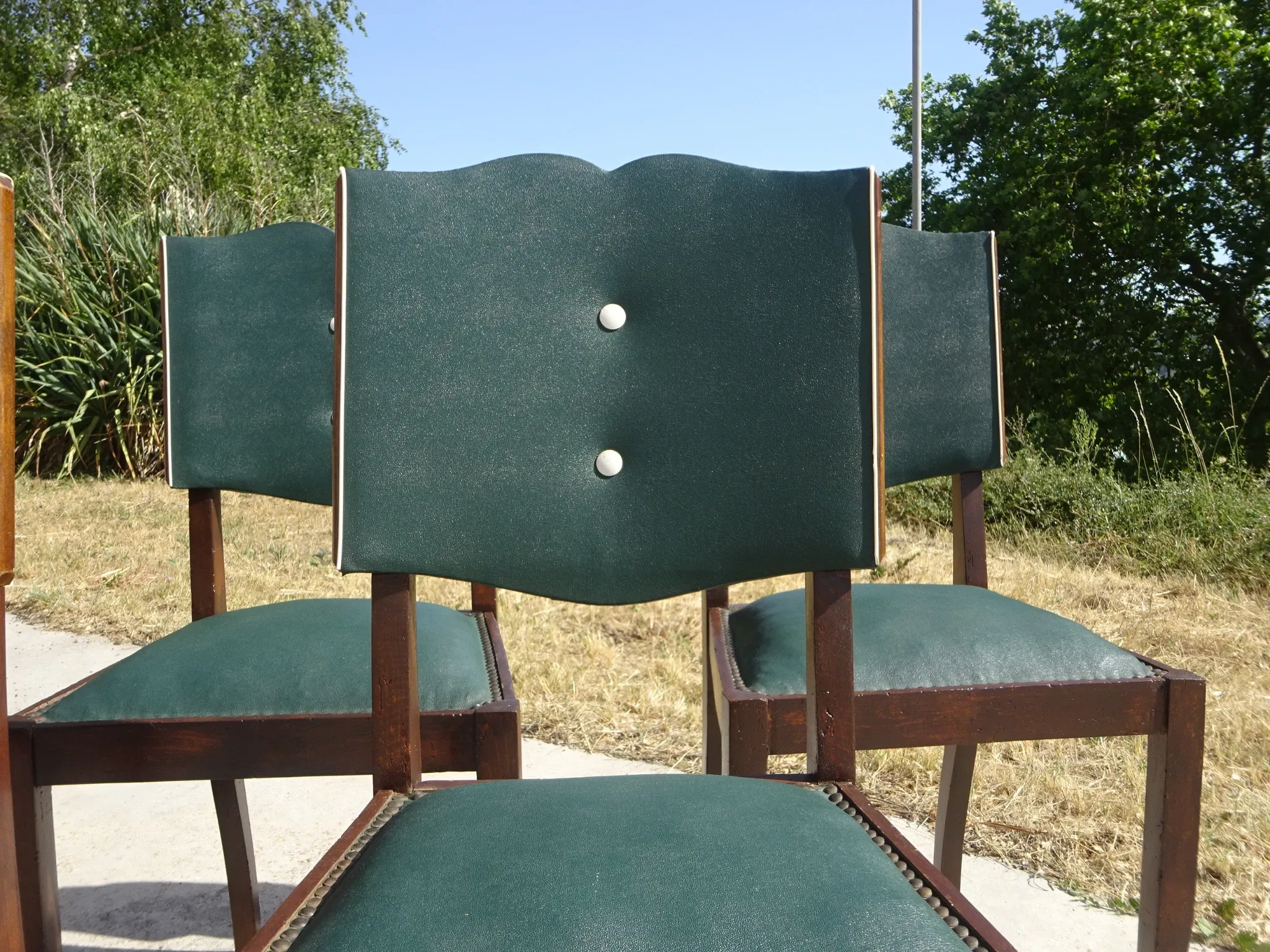 Chaises Art Déco restaurées, lot de 6