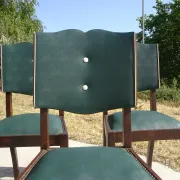 Chaises Art Déco restaurées, lot de 6