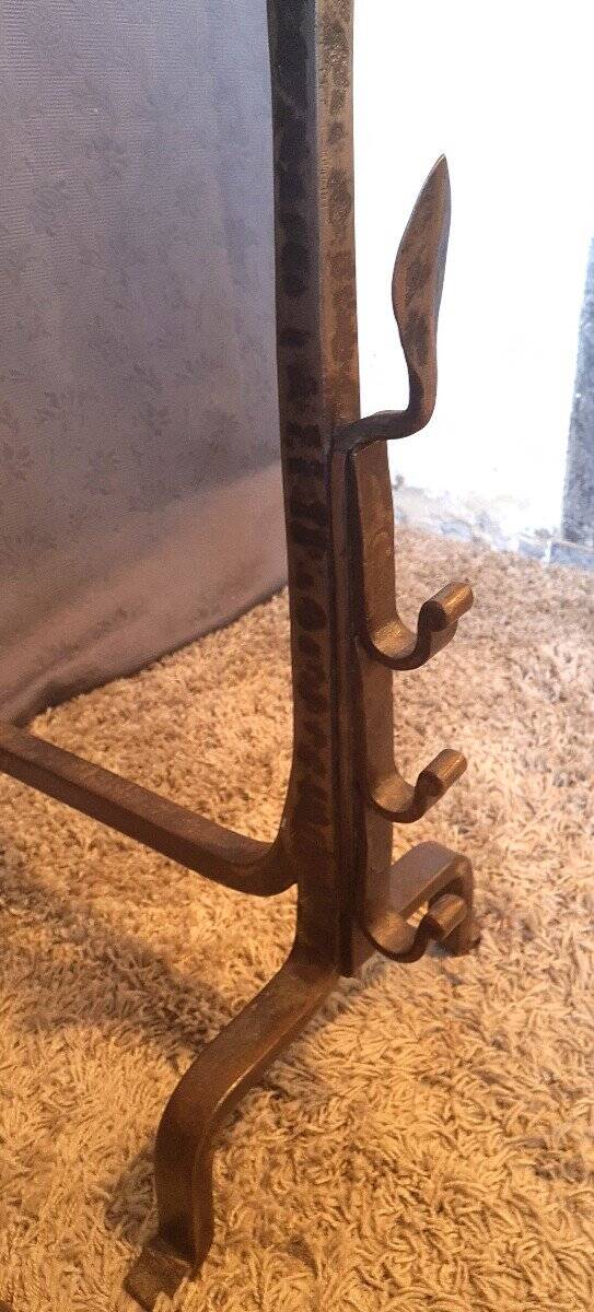 Paire de landiers, chenets à godets XIXème