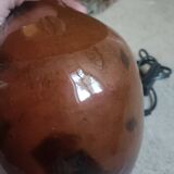 Ceramic and wool lamp, signature