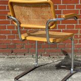 Set of 4 Cesca chairs model B64 with armrests Cesca Marcel breuer design