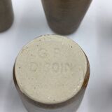 Set of 6 cups in digoin gres