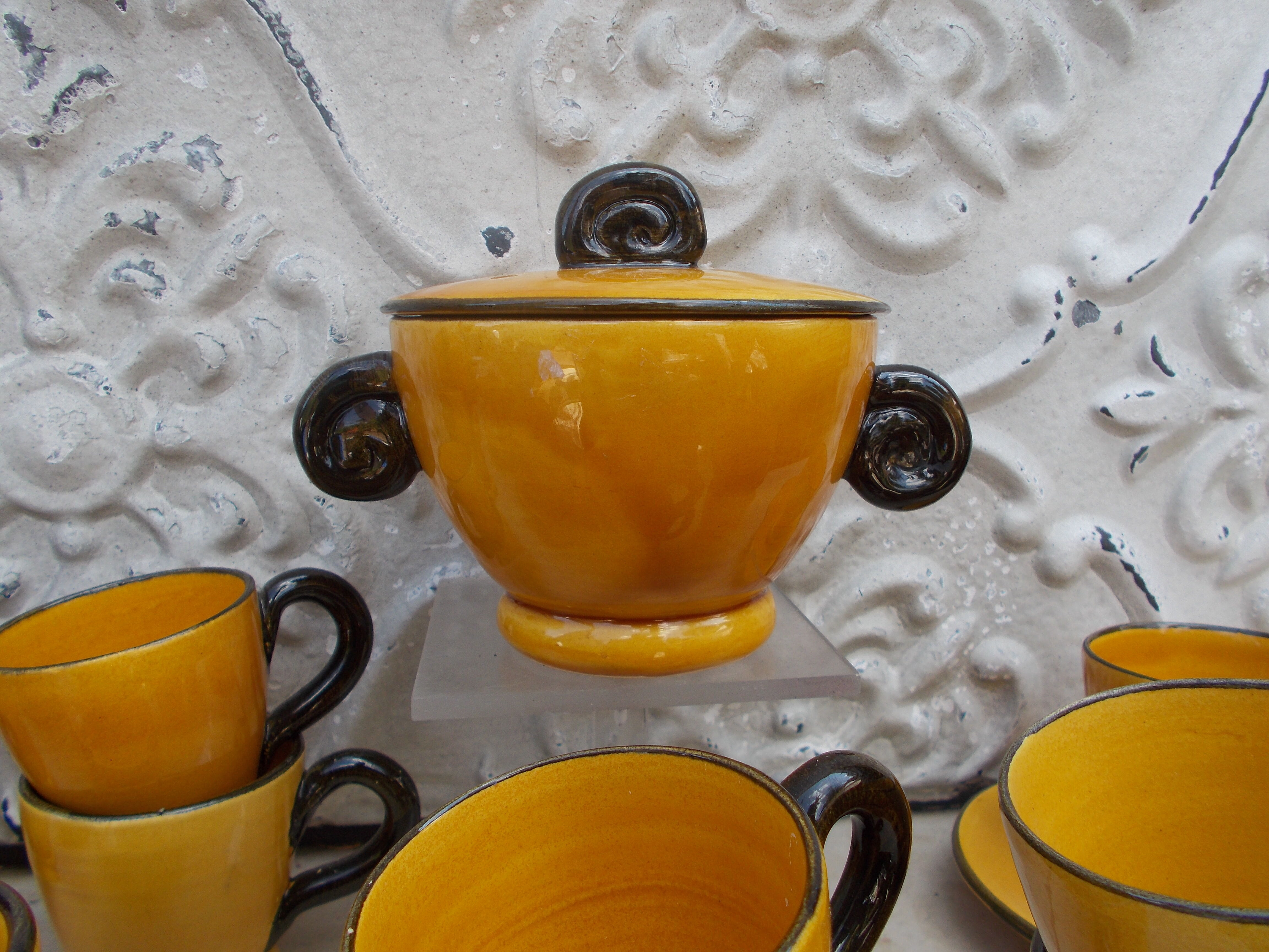 Vintage Vallauris Couleur de Provence coffee service