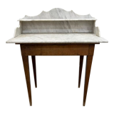 Vintage marble and wood toilet table