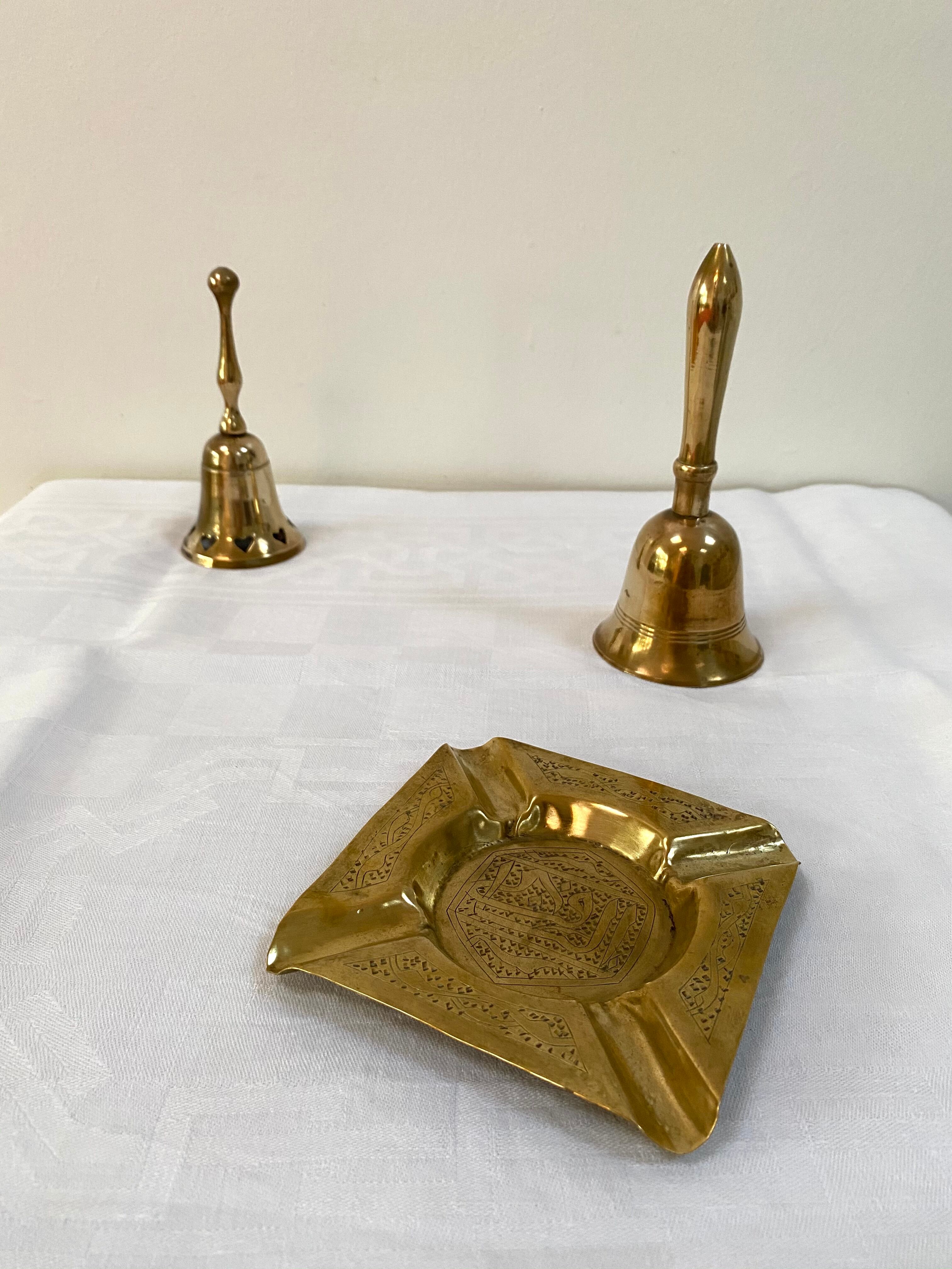 Old brass ashtray