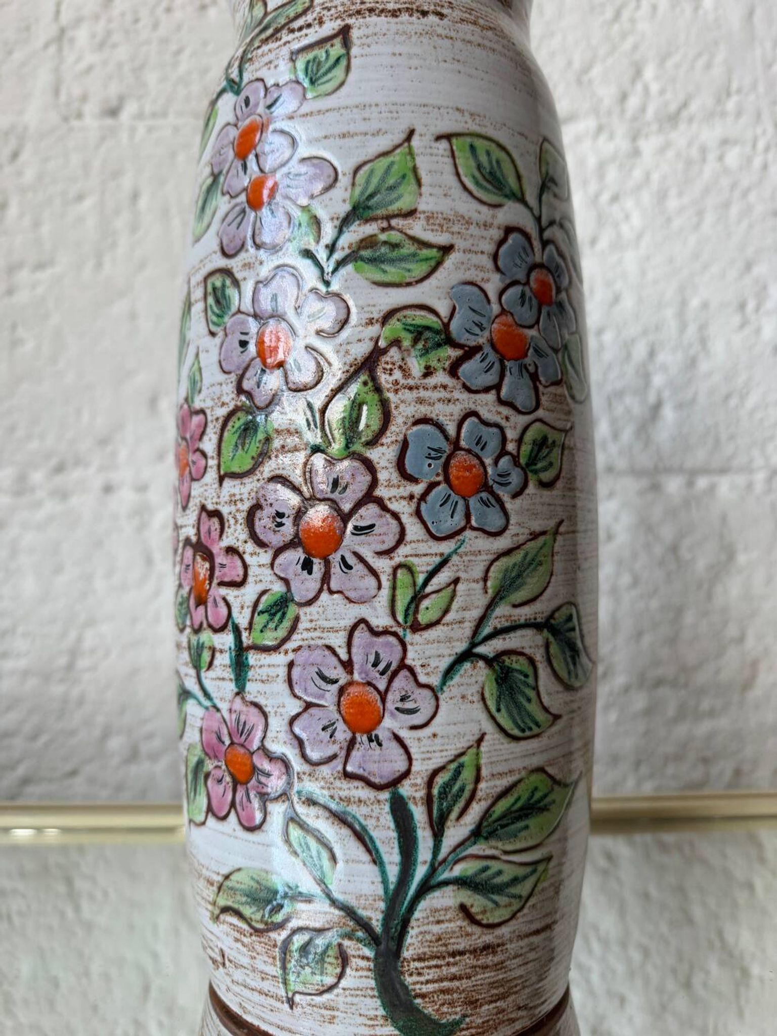 Grand vase rouleau céramique Vallauris années 60