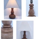 Vintage turned solid wood lamp base