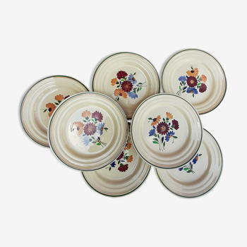 Assiettes fleuries vintage Boch La Louviere