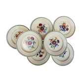 Assiettes fleuries vintage Boch La Louviere