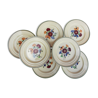 Vintage floral plates Boch La Louviere
