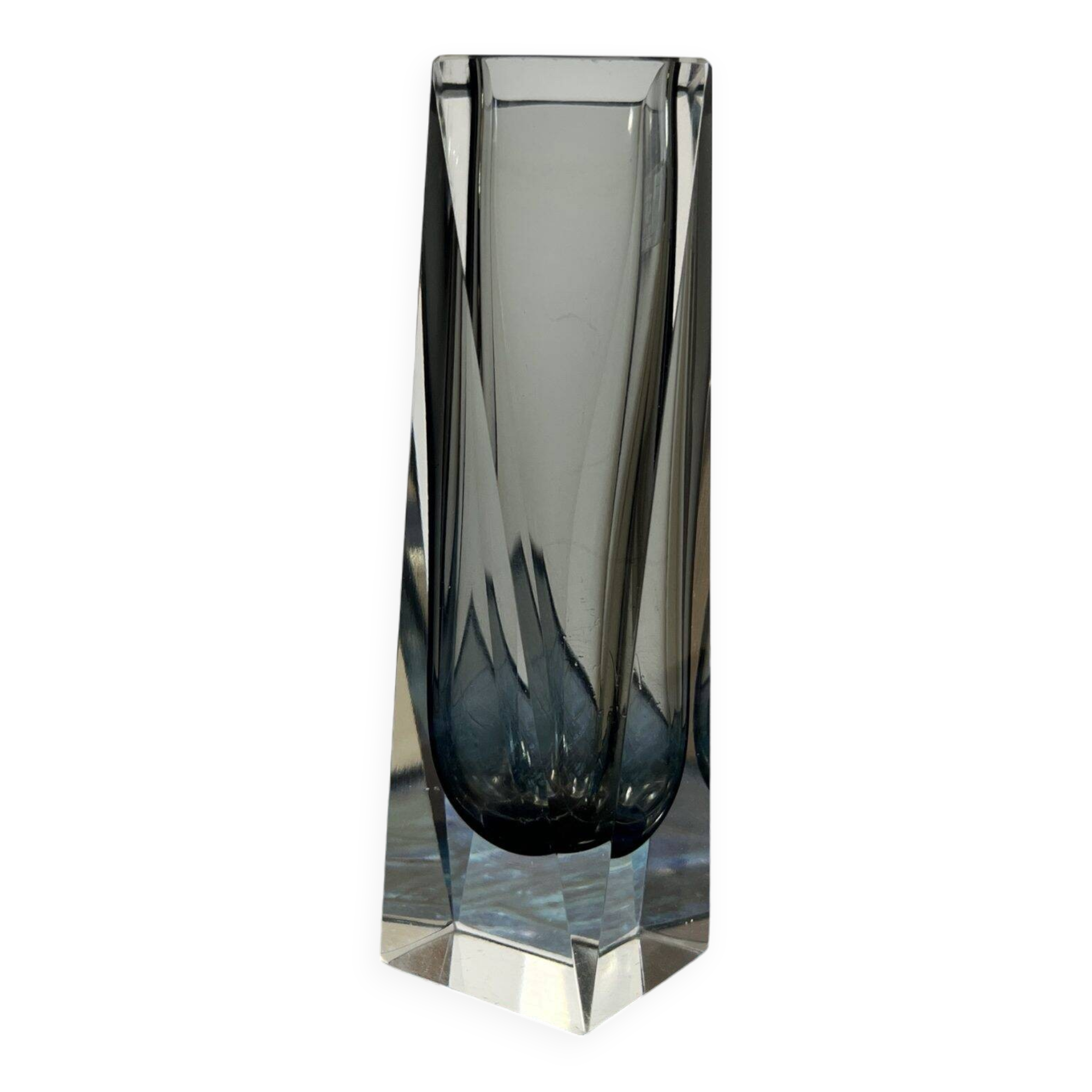 Sommerso vase by Alessandro Mandruzzato in Murano Italy 1970