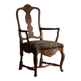 Classic Baroque style armchair in oak, made by a Danish cabinetmaker, 1930s.
