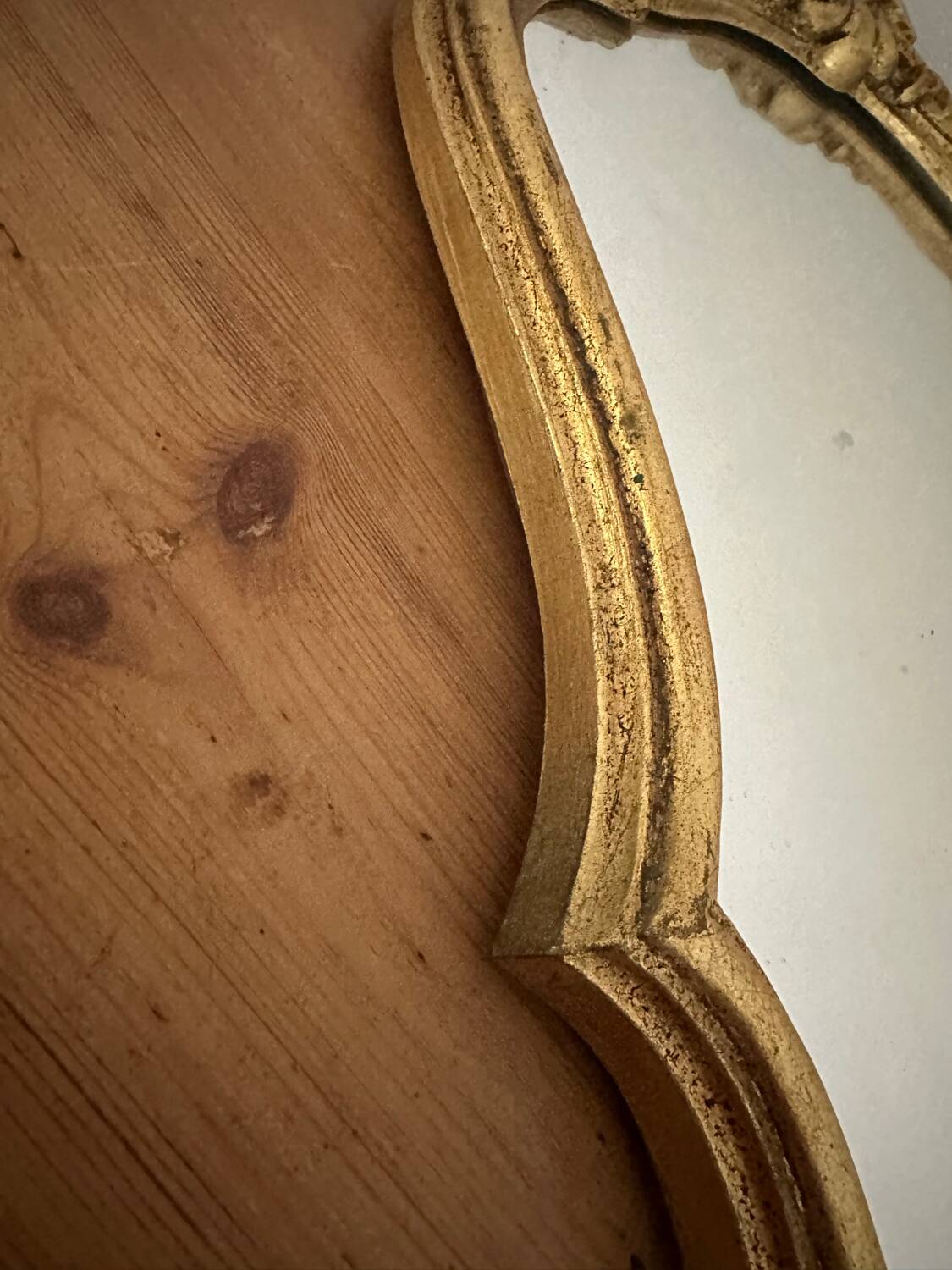Vintage golden mirror