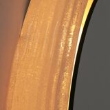 Round Plexiglass Bathroom Mirror by Hillebrand, Large Model, 1960 Germany.