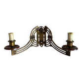 Applique murale double en laiton de style Art Nouveau pour piano