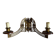 Art Nouveau style brass double piano wall lamp
