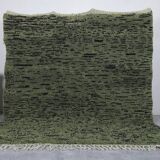Custom green Moroccan rug