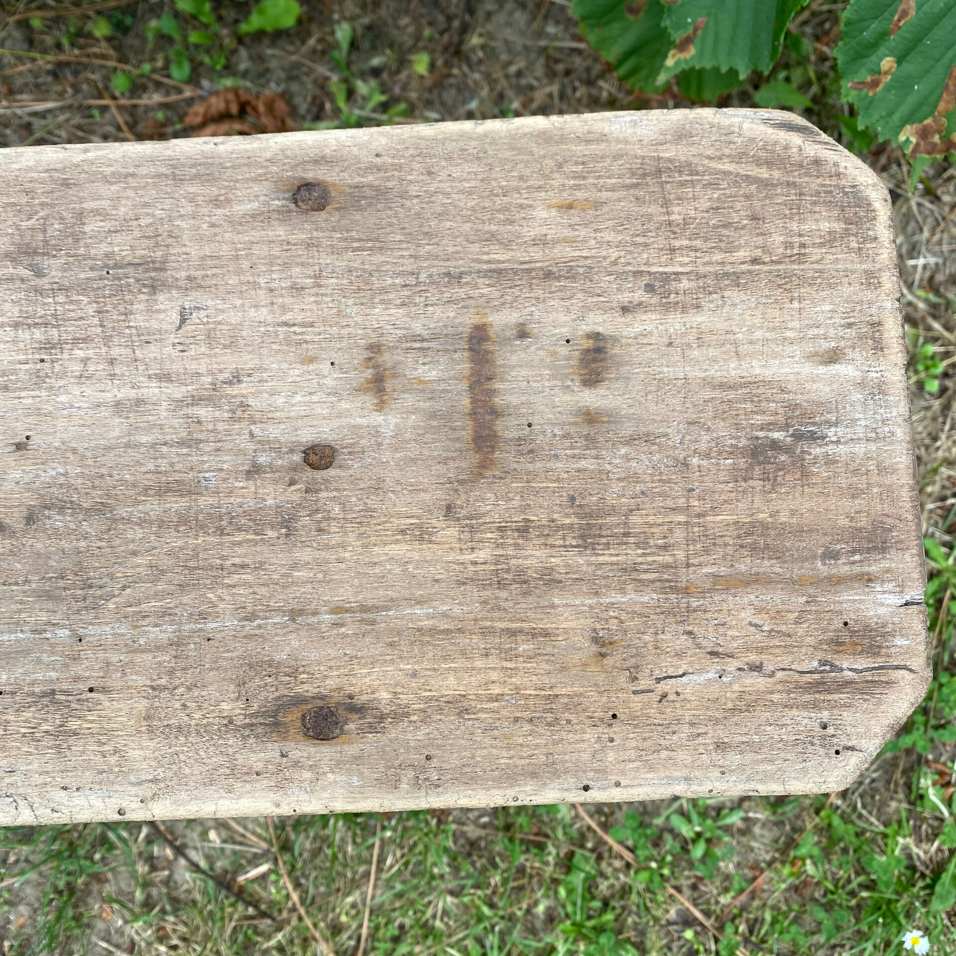 Old patinated farmhouse bench